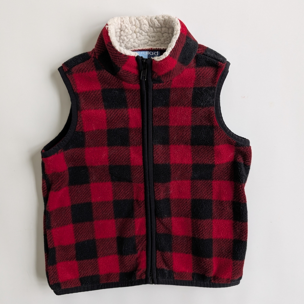Good Lad Red and Black Checkered Vest